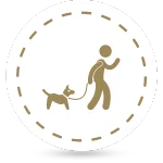 zebra setnja sa psom ikona
